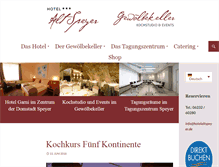 Tablet Screenshot of hotelaltspeyer.de
